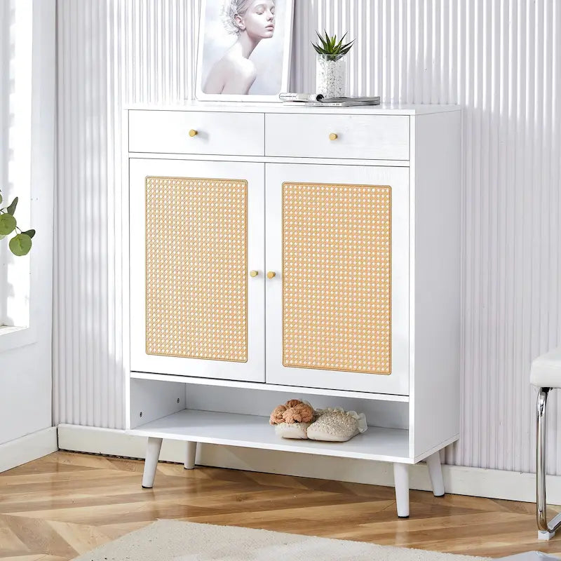 Modern minimalist Storage Cabinet, Japanese rattan shoe Cabinet, bed top Cabinet, small home furniture.