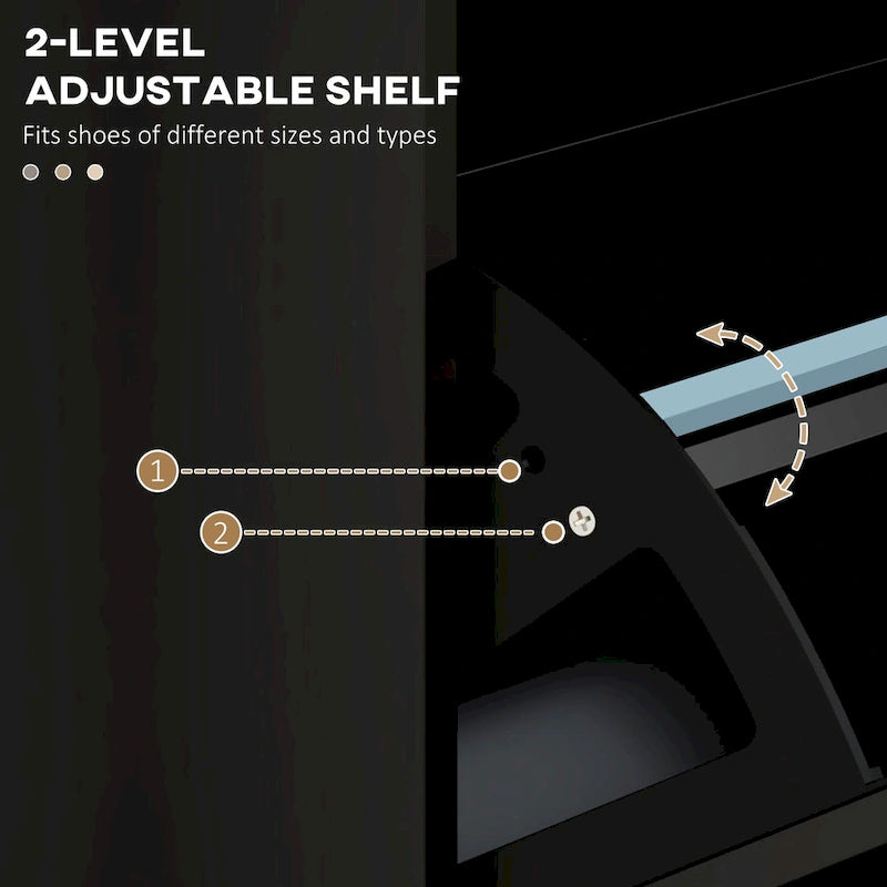 Shoe Cabinet for Entryway, Narrow Shoe Rack Storage Organizer with 3 Flip Drawers and Adjustable Shelves for 15 Pairs of Shoes