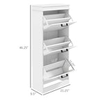 Shoe Cabinet for Entryway, Narrow Shoe Rack Storage Organizer with 3 Flip Drawers and Adjustable Shelves for 15 Pairs of Shoes