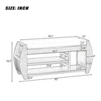 Retro Wood Storage Bench with Seat Cushion, Curved Shoe Rack for Entryway Hallway Antique