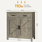Kitchen Storage Cabinet, Modern Farmhouse Buffet Cabinet with Storage, Coffee Bar with 2 Drawers and 2 Doors