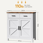 Kitchen Storage Cabinet, Modern Farmhouse Buffet Cabinet with Storage, Coffee Bar with 2 Drawers and 2 Doors