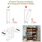 Rattan Shoe Cabinet with 3 Flip Drawers and 4-Tier