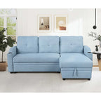 Classic and Cozy L-shape Pull-out Sleeper Sectional Sofa
