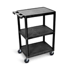 Black 3-Shelf Heavy-Duty Utility Cart