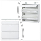 Wooden Shoe Storage Cabinet with Glass Top and LED Light Clamps