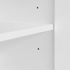 Large Spaces Shoe Cabinet High Glossy White Color with Led Light have moveable Shelves