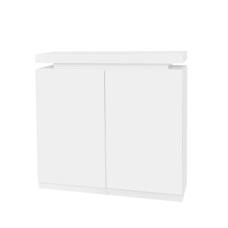 Large Spaces Shoe Cabinet High Glossy White Color with Led Light have moveable Shelves