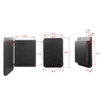 16x24 Inch Recessed Black Metal Framed Medicine Cabinet with Mirror and Adjustable Shelves - 16x24 Inch