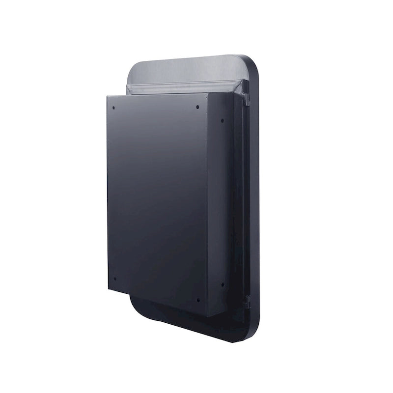 16x24 Inch Recessed Black Metal Framed Medicine Cabinet with Mirror and Adjustable Shelves - 16x24 Inch