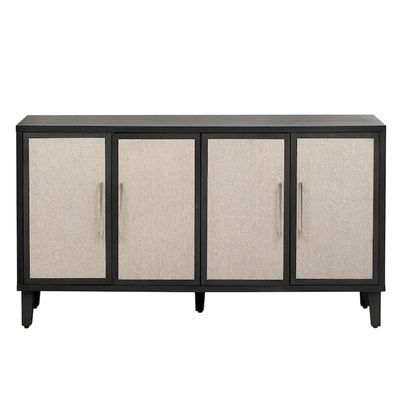 Light Luxury Style Cabinet with Four Linen Cabinet Doors,Suitable for Living Room,Study Room,Entrance
