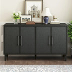 Light Luxury Style Cabinet with Four Linen Cabinet Doors,Suitable for Living Room,Study Room,Entrance