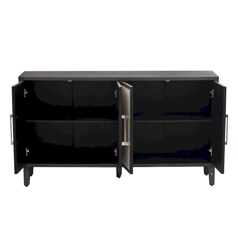 Light Luxury Style Cabinet with Four Linen Cabinet Doors,Suitable for Living Room,Study Room,Entrance