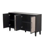 Light Luxury Style Cabinet with Four Linen Cabinet Doors,Suitable for Living Room,Study Room,Entrance