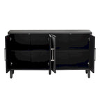 Light Luxury Style Cabinet with Four Linen Cabinet Doors,Suitable for Living Room,Study Room,Entrance
