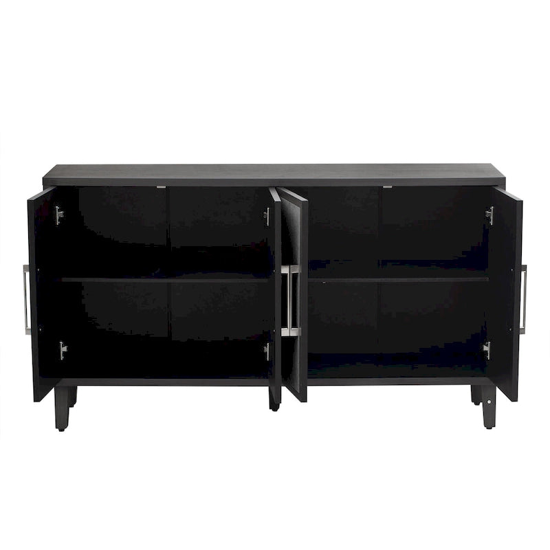 Light Luxury Style Cabinet with Four Linen Cabinet Doors,Suitable for Living Room,Study Room,Entrance