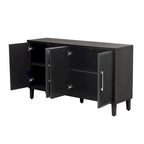 Light Luxury Style Cabinet with Four Linen Cabinet Doors,Suitable for Living Room,Study Room,Entrance