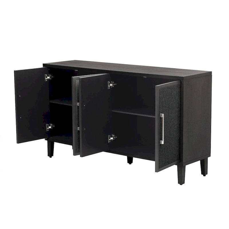 Light Luxury Style Cabinet with Four Linen Cabinet Doors,Suitable for Living Room,Study Room,Entrance