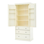 77inch Kitchen Pantry,Freestanding Tall Cupboard Storage Cabinet with 3 Adjustable Shelves,8 Door Shelves,3 Drawers