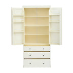77inch Kitchen Pantry,Freestanding Tall Cupboard Storage Cabinet with 3 Adjustable Shelves,8 Door Shelves,3 Drawers