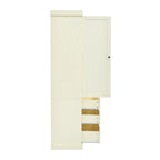 77inch Kitchen Pantry,Freestanding Tall Cupboard Storage Cabinet with 3 Adjustable Shelves,8 Door Shelves,3 Drawers