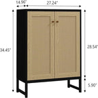 Sideboard Buffet Table - 15D x 27.16W x 35H