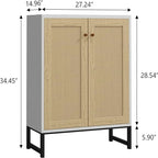 Sideboard Buffet Table - 15D x 27.16W x 35H