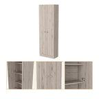 Rectangle 2-Door Storage Tall Cabinet - Light Grey