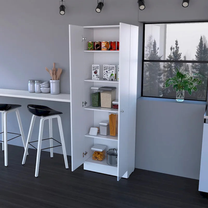 Rectangle 2-Door Storage Tall Cabinet - Light Grey