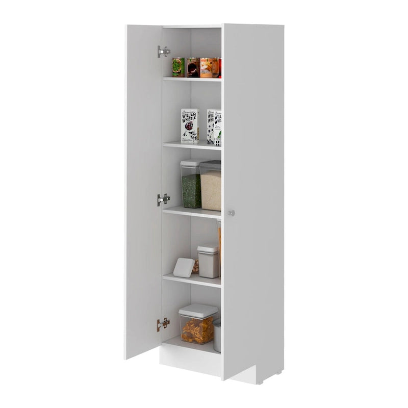 Rectangle 2-Door Storage Tall Cabinet - Light Grey
