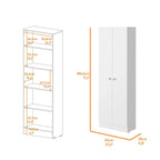 Rectangle 2-Door Storage Tall Cabinet - Light Grey