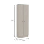 Rectangle 2-Door Storage Tall Cabinet - Light Grey