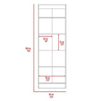 Rectangle 2-Door Storage Tall Cabinet - Light Grey