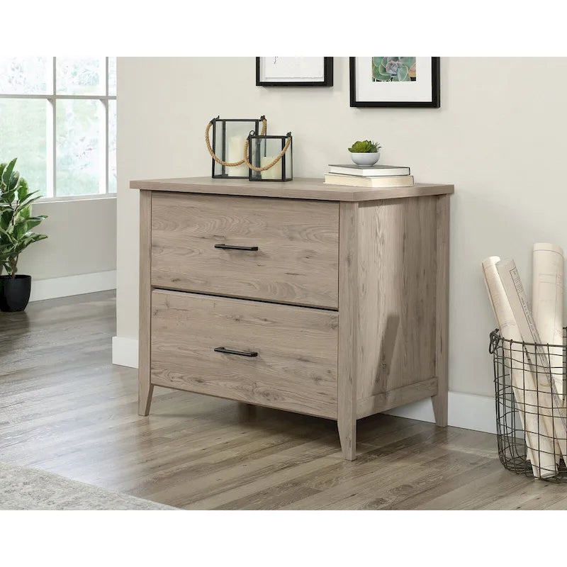Lateral File Cabinet with Safety Interlock - Pebble Pine Finish