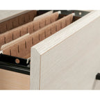 Lateral File Cabinet with Safety Interlock - Pebble Pine Finish
