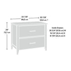 Lateral File Cabinet with Safety Interlock - Pebble Pine Finish