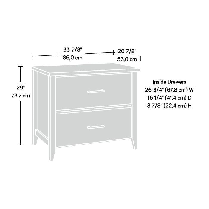 Lateral File Cabinet with Safety Interlock - Pebble Pine Finish
