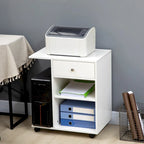 Rolling File Cabinet Cart,Mobile Printer Stand with Adjustable Shelf,Drawer and CPU Stand