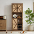 Mieres Wine Bar Cabinet, 76 Tall Kitchen Pantry Cabinet, Kitchen Bar Cabinet with Square Compartments, Coffee Bar Cabinet
