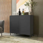 Mid-Century Modern Accent Cabinet with Soft-Close Doors