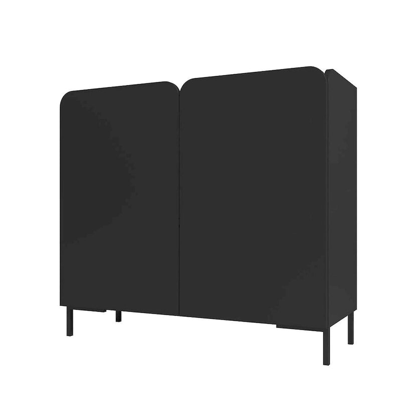 Mid-Century Modern Accent Cabinet with Soft-Close Doors