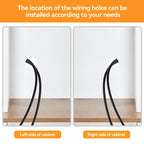 42.5-inch Farmhouse Wine Cabinet with Sliding Barn Door - 15.7D x 42.5W x 69.6H