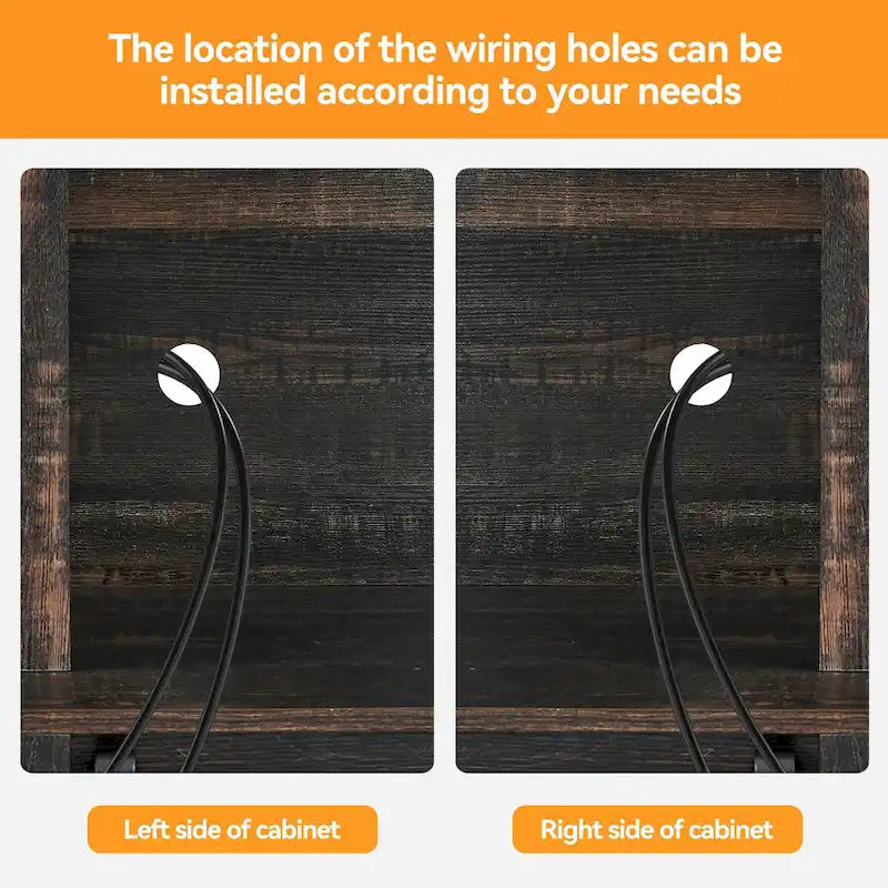 42.5-inch Farmhouse Wine Cabinet with Sliding Barn Door - 15.7D x 42.5W x 69.6H