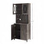 Bar Cabinet for Liquor and Glasses,Kitchen Cabinet with Wine Rack
