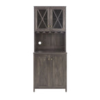 Bar Cabinet for Liquor and Glasses,Kitchen Cabinet with Wine Rack