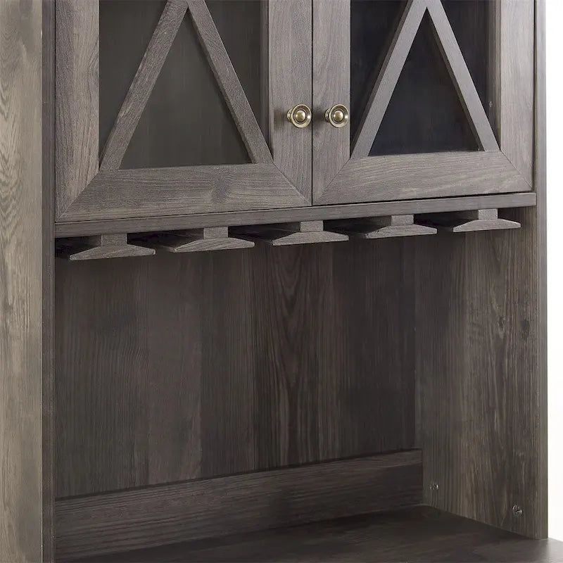Bar Cabinet for Liquor and Glasses,Kitchen Cabinet with Wine Rack