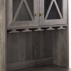 Bar Cabinet for Liquor and Glasses,Kitchen Cabinet with Wine Rack