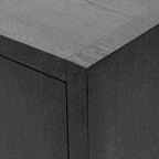 Vintage Wooden Sideboard with 4 Metal Handles