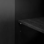 Vintage Wooden Sideboard with 4 Metal Handles