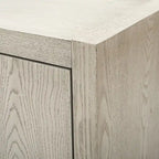 Vintage Wooden Sideboard with 4 Metal Handles